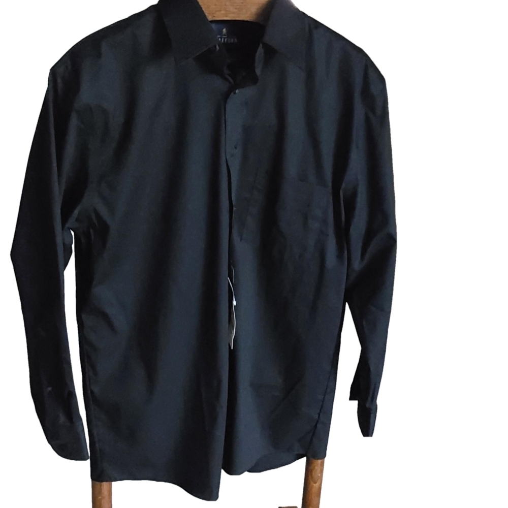 Stafford ‎ Tailord Men's Black Dress Shirt Size 16 (32- 33)